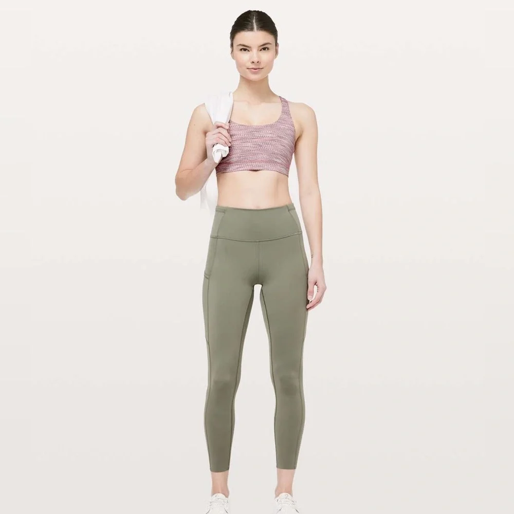 Lululemon Energy Bra Arrow Jacquard Antique Bark Copper Coil Size 4 - W2AI8S